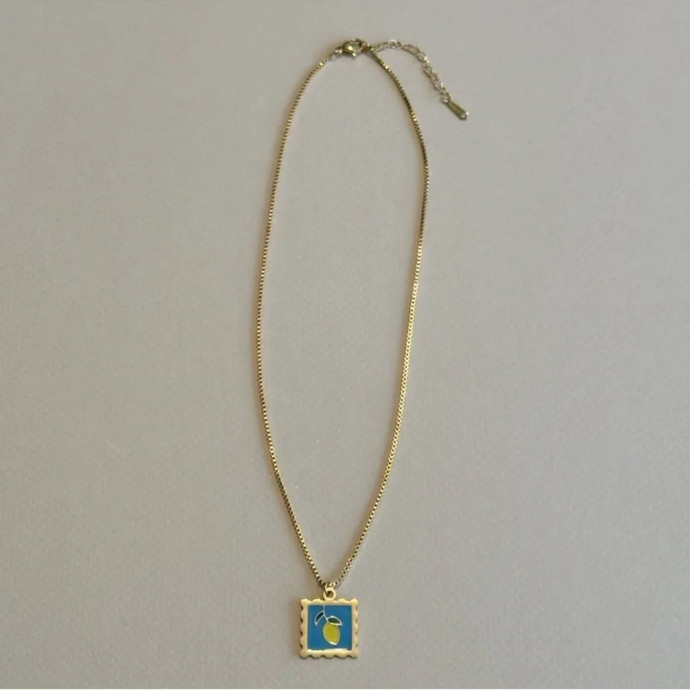 New! Lemon Gold Necklace (2944) - Picture 3 of 4